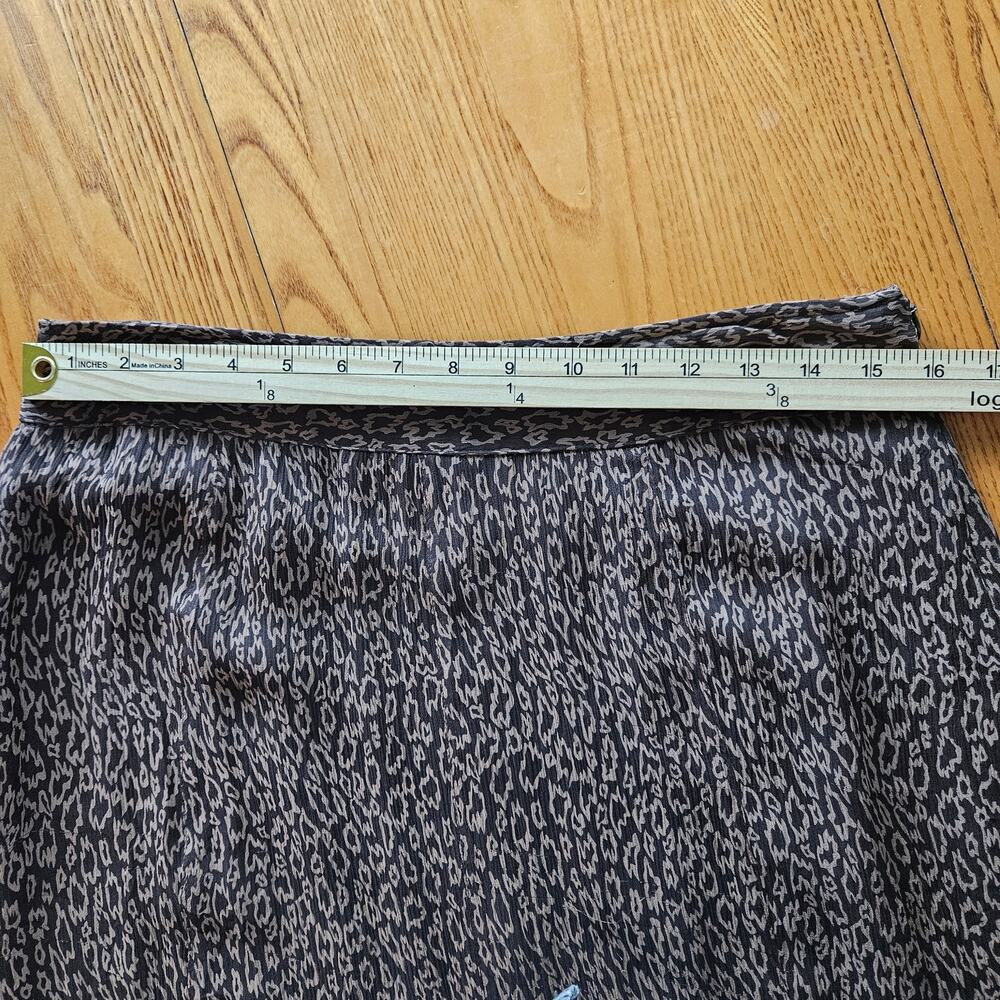 Charter Club Womens Silk Animal Print Midi Skirt Sz 10 Gypsy Fairy Whimsygoth - Picture 10 of 12